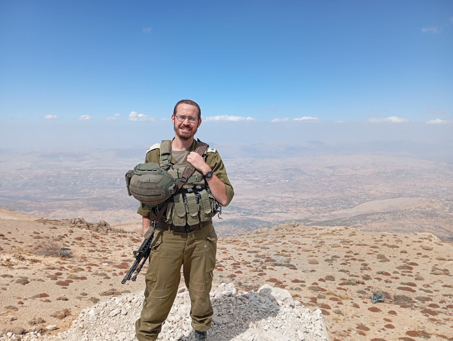 Rabbi Avichai Epstein during IDF reserve duty